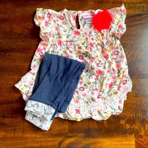 Little Lass top and Jean capri set